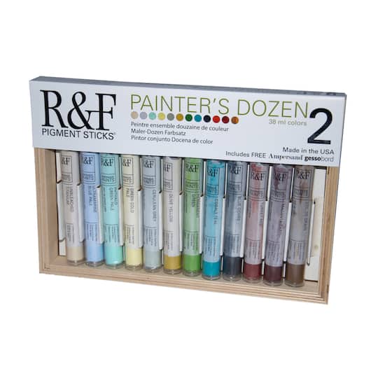 R&#x26;F Handmade Pigment Sticks&#xAE; Color Stick Set, Painter&#x27;s Dozen 2